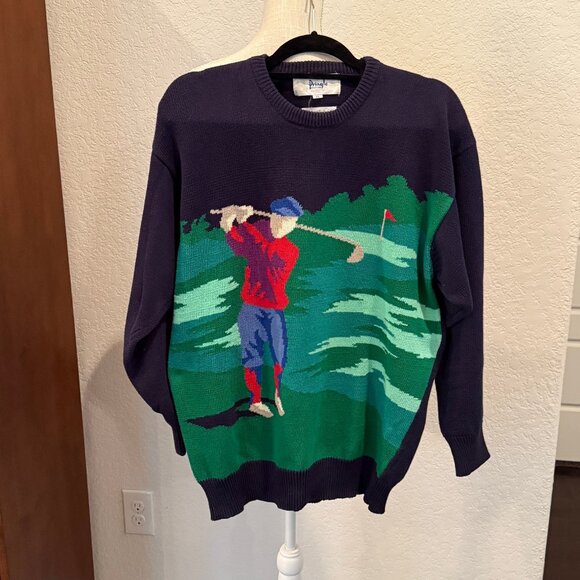 PRINGLE of SCOTLAND Vintage Golf Sweater - Picture 3 of 9